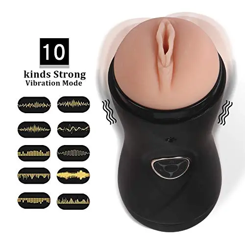 WY-Massagrel Mens 3D Realistic Lifelike Silicone Handheld Adult Toys for Men Relaxing Sucking Modes 00 by WY-Love
