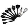 BestDealzToday Cooking Set |Non-Stick Kitchenware Silicone Heat Resistant Kitchen Cooking Utensils Baking Tool Cooking Tool Set (Black)