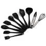 BestDealzToday Cooking Set |Non-Stick Kitchenware Silicone Heat Resistant Kitchen Cooking Utensils Baking Tool Cooking Tool Set (Black)