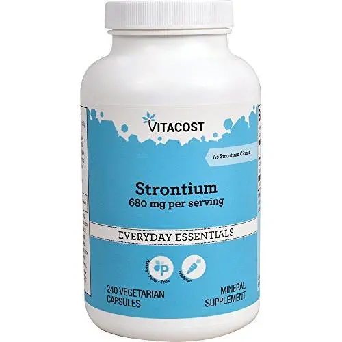 Vitacost Strontium -- 680 mg per serving - 240 Vegetarian Capsules