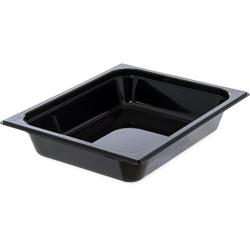 Carlisle 10220B03 StorPlus Half Size Food Pan, Polycarbonate, 2.5" Deep, Black