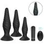 O-GAME 3pcs Wireless Remote Control Spiral Amal Plus Vibrarator with 9 Vibrantion Silicone Toy for Women Men