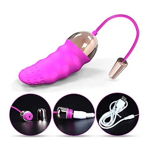 JADEKIOR 10 Frequency Silicone USB Rechargeable Adult Toys for Women-Hot Pink,Super Powerful But Very Quiet Motor