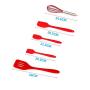 Silicone Kitchenware 5 Piece Set Baking Tools Silicone Egg Beater/Scraper,Red