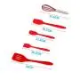 Silicone Kitchenware 5 Piece Set Baking Tools Silicone Egg Beater/Scraper,Red