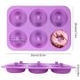 HEHALI 3pcs Donut Pan Mold, Silicone Cake Bagel Baking Doughnuts Mold BPA Free, with Icing Bag, Dishwasher Microwave Safe