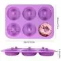 HEHALI 3pcs Donut Pan Mold, Silicone Cake Bagel Baking Doughnuts Mold BPA Free, with Icing Bag, Dishwasher Microwave Safe