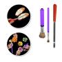 AK ART KITCHENWARE Cake Lace Tools Set 2PCS Silicone Fondant Mat Mold 1pcs Dough Mat with Measurement Cake Scraper Spatula Brushes