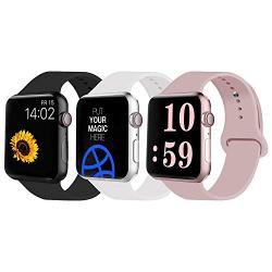 VATI Sport Band Compatible for Apple Watch Band 38mm 40mm 42mm 44mm, Soft Silicone Sport Strap Replacement Bands Compatible with 2019 Series 5 iWatch Apple Watch Series 4/3/2/1, Sport, Nike+, Edition