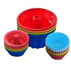 Silicone Bundt Pan Nonstick Fluted Molds Cake Baking Durable Tins