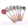 JunbosiKitchenware Silicone Kitchenware Set Non-Stick Cookware Silicone Kitchenware Set Green Cooking Shovel Spoon Tool