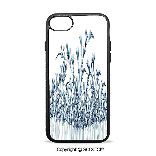 SCOCICI Non-Slip Drop Protection Smart Cell Phone Case Various Sized Flowers in Nature Bottom to Top X ray Image Creative Decorative Art Compatible with iPhone 7