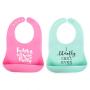 Bella Tunno 2 Piece Pack Feed Me Plus Cant Even Wonder Bib, Pink, Mint