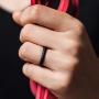 ThunderFit Womens Thin Swivel Rings, 10 Rings / 8 Rings / 4 Rings / 1 Ring - Stackable Silicone Wedding Rings - 2.5mm Wide - 2mm Thick