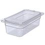 Carlisle 3066107 StorPlus Third Size Food Pan, Polycarbonate, 4" Deep, Clear