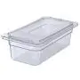 Carlisle 3066107 StorPlus Third Size Food Pan, Polycarbonate, 4" Deep, Clear