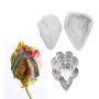 AK ART KITCHENWARE Sugarpaste Flower Veiner and Cutters Set Silicone Veining Molds Fondant Cake Decorating Tools for Bakery (Parrot Tulip Petal Vein)