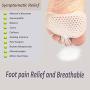 Metatarsal Foot Pads for Women 3 Pairs , Gel Breathable Anti-Slip Transparent Soft Honeycomb Ball of Foot Cushions for Women Metatarsal Cushions