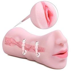 Lopoob 11-Lifelike P?ckét-Puss? Female Silicone Full Size Deluxe Toys with Tight Double Holes,Hands Free Sleévé Str?kér Tools for Men (Flesh)