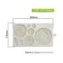 Goodjobb Silicone Cake Mold Baking Mould Environmentally Friendly Rose Pattern Gray Bar Party Product