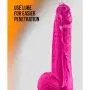 Ultra Realistic Dildo-Bendable 8” Sex Toy G-Spot Stimulator-Premium Massage Dual Density for Beginners Women with Strong Suction Cup, Free Lube & Satin Bag (Pink)