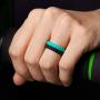 ThunderFit Womens Thin Swivel Rings, 10 Rings / 8 Rings / 4 Rings / 1 Ring - Stackable Silicone Wedding Rings - 2.5mm Wide - 2mm Thick