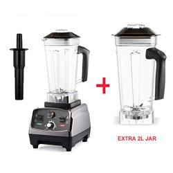 Heavy Duty Automatic Timer Blender Commercial Grade Mixer Juicer 3Hp 2200W Fruit Food Processor Ice Smoothies 2L Jar,With Extra Jar,Poland,Eu Plug