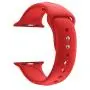 HUANLONG Watch Band 38mm 40mm 42mm 44mm, Soft Silicone Sport Style Iwatch Wristband Compatible for iWatch Strap Series 1/2/3/4(Red 38mm S/M)