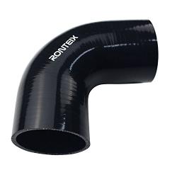 Ronteix 90 Degree Elbow Silicone Hose Coupler ID 3-1/2 Inch Turbo Radiator Intercooler Intake Pipe Hose (3.5(89MM), BLACK)