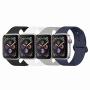 YANCH Compatible with for Apple Watch Band 38mm 42mm 40mm 44mm, Soft Silicone Sport Band Replacement Wrist Strap Compatible with for iWatch Series 4/3/2/1, Nike+,Sport,Edition