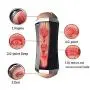 Yikiop T-Shirt Male Aír-cr?ft Cup Man Massager Cup Multi-Speed Electric Medical Lightweight Silicone Waterproof Handheld Vibrating Massager Male Massaging Cup Toys with Strong Suction for Couple