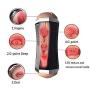 Yikiop Electric Silicone Thrusting Automatic Sucking Male Aír-cr?ft Cup Man Massager Multi-Speed Medical Silicone Waterproof Handheld Vibrating Massaging Toys Warm Cup - Training Sleeve