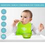 Silicone Baby Bowl (Pack of 3) & 1 Soft Spoon ? Spill Proof Feeding Bowl with Suction Cup Base ? BPA Free & Nontoxic Snack Container for Toddlers ? Perfect Baby Shower Gift Set