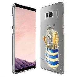 Samsung Galaxy S8 Case, Soft TPU Slim-Fit Flexible Ultra-Thin Clear Case, Full-Body Rugged Bumper Print Kitchenware Case for Samsung Galaxy S8, Transparent