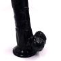 Taixiangshe 10.23" Long PVC Hands-Free Realistic Silicone Massager Adult Toys (Color: Black)