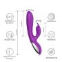 G Spot Rabbit Vibrator with Bunny Ears for Clitoris Stimulation,Rechargeable Quiet Vagina Stimulator with 10 Vibration Modes, Waterproof Dildo Sex Toys for Women and Couples