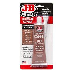 J-B Weld 32325 Ultimate Copper 3 Ounces High Temperature RTV Silicone Gasket Maker and Sealant