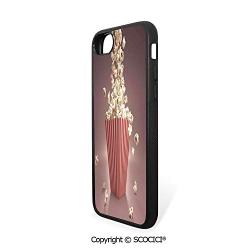 SCOCICI Non-Slip Drop Protection Smart Cell Phone Case Retro Style Popcorn Art Image Home Cafe Design Kitchenware Cardboard Vintage Cinema Compatible with iPhone 8