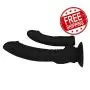Silicone Realistic Moving Mager Double Penetration Suction Cup Toy for Couple RedB 4890