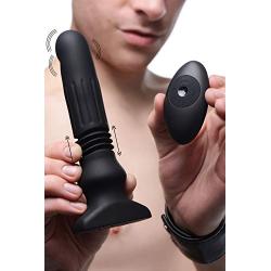 Thunderplugs Silicone Swelling and Thrusting Plug with Remote Control, 1 Count, Black