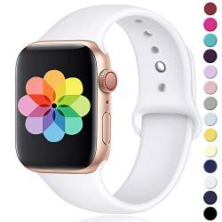 Laffav Compatible with Apple Watch Band 42MM/38MM/40MM/44MM, High-Performance Silicone Sport Replacement Band Compatible with Apple Watch Series5/4/3/2/1