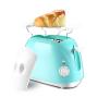 QIN.J.FANG-Kitchen 2 Slice Fully Automatic Stainless Steel Household Toaster One-Touch Shortcut Toaster With 7-Speed Temperature Adjustment 220V