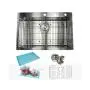 Single Sink 33 Inch Topmount/Drop In Stainless Steel Kitchen Sink Package 16 Gauge Single Bowl Basin Complete Sink Pack pppp106
