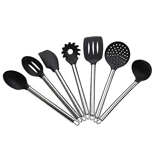 SKYyao Kitchen utensil set Stainless steel Silicone Seven piece silicone kitchenware kitchen kitchenware Miscellaneous set silicone