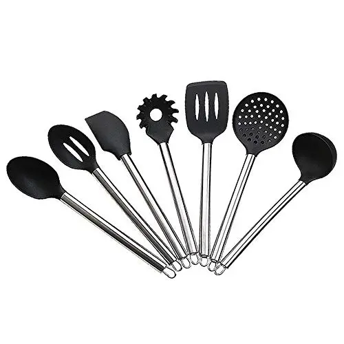 SKYyao Kitchen utensil set Stainless steel Silicone Seven piece silicone kitchenware kitchen kitchenware Miscellaneous set silicone