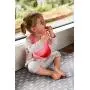 Ullabelle Set of 2 Waterproof Silicone Bibs for Girls - Minimalist Design for The Modern Parent - Easy to Clean with Wide Pocket That Prevents Stains! (Lilac/Rose)