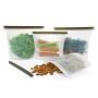 Reusable Ziploc Bags Gallon for Lunch Snack and Sandwich Bags - 2 Large & 2 Medium - Leakproof Freezer Bags and Resealable Platinum Silicone Food Storage Containers - Dishwasher Safe BPA Free