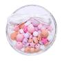 Baby Silicone Beads for Teething 100pcs Loose Bead for Sensory Teethers Pink series Nursing Necklaces Bracelets Fashionable Jewelry