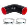 Hiwowsport 90 Degree Elbow 4-Ply High Performance Coupler Silicone Hose for Auto with T-Bolt Clamp (2.0(51mm))