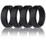 Egnaro Silicone Wedding Ring for Men, Breathable Mens Rubber Wedding Bands, Size 8 9 10 11 12 13, for Crossfit Workout